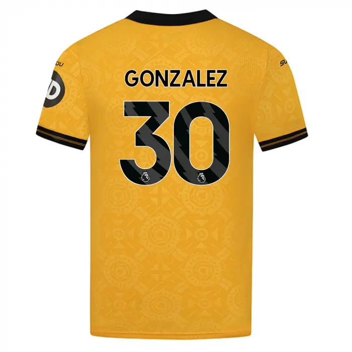 Wolverhampton Wanderers Shop | 2025-26 Wolves Pro Home Shirt – Adult GONZALEZ 30 Wolverhampton Wanderers Merchandise